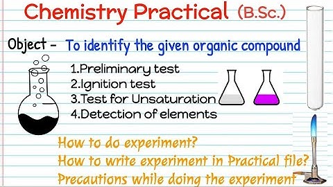 Chemistry practical B.Sc | Identification of organic compound | How to write practical in file