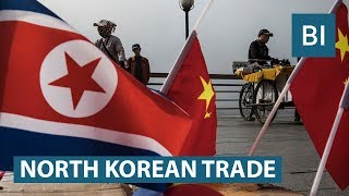 What does North Korea trade with the world?