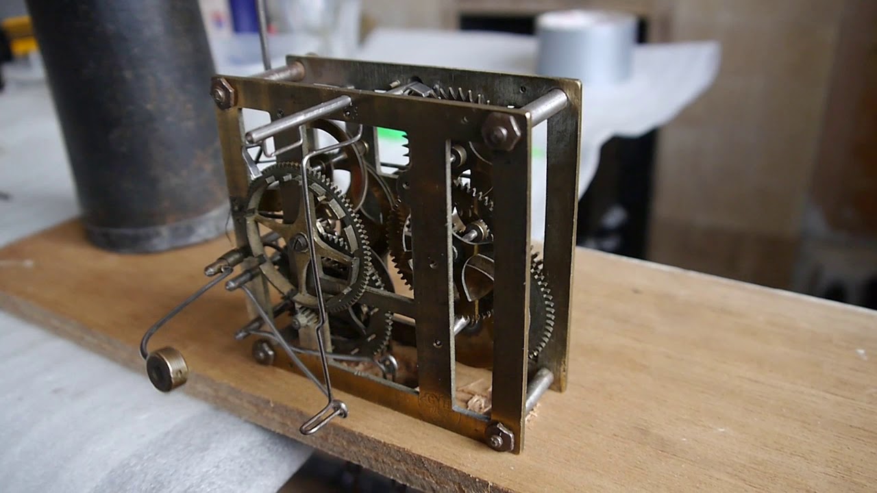 Cleaned GHS Cuckoo Clock Strike Train - YouTube
