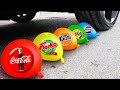 Crushing Crunchy & Soft Things by Car! Experiment Car vs Surprise Eggs & Cola Toy Slime