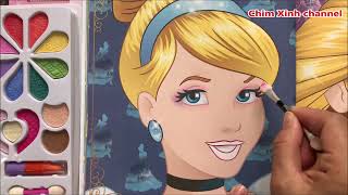 Disney Princess Makeup Book Doll Makeup Stickers chim Xinh Channel