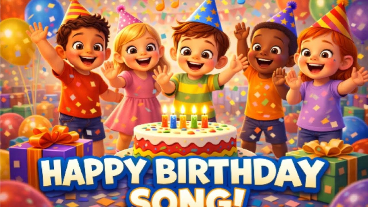 🎂 Happy Birthday Song for Kids 🎉 | Fun & Cute Birthday Rhyme 🎈