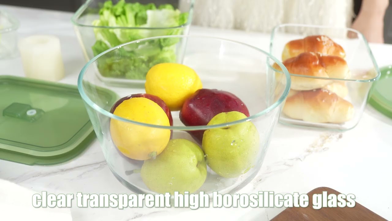 IKOO glass food storage containers with lid