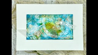 Distress inks and Oxides on gessoed 3D embossing