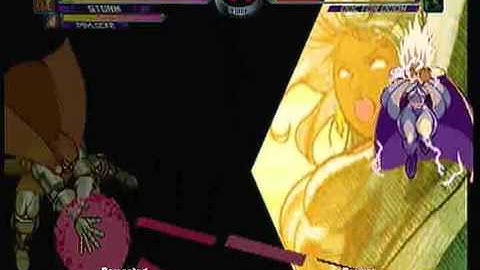 MvC2: Storm Escapes Guard Break - Pushblock to Lightning Storm DHC Psy Thrust