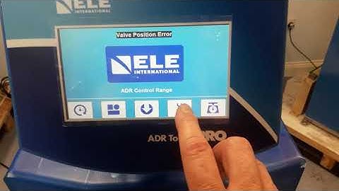 How to series: Reset a Valve Position Error on the ADR TCP