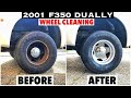 2001 F350 7.3 Powerstroke - Cleaning 18 year of Really Dirty Dually Wheel from Baked on Brake dust
