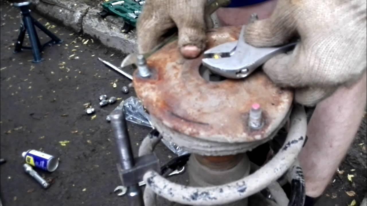 Как заменить пружину передней стойки хендай старекс