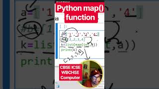 Python map() function CBSE ICSE WBCHSE COMPUTER #python