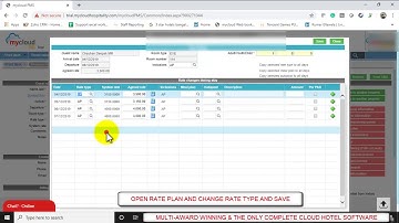 How to Change Rate Type and Inclusion in mycloud Hotel Software | Best Hotel Software