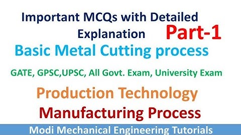 Lathe Machine (Multiple Choice Questions) - Part ~1|Manufacturing Process|Production Technology
