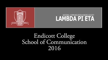2016 Lambda Pi Eta Induction Ceremony