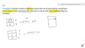 Find the number of different signals that can be generated by arranging at least 2 flags in orde...