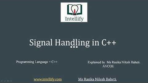 Signal Handling In C++