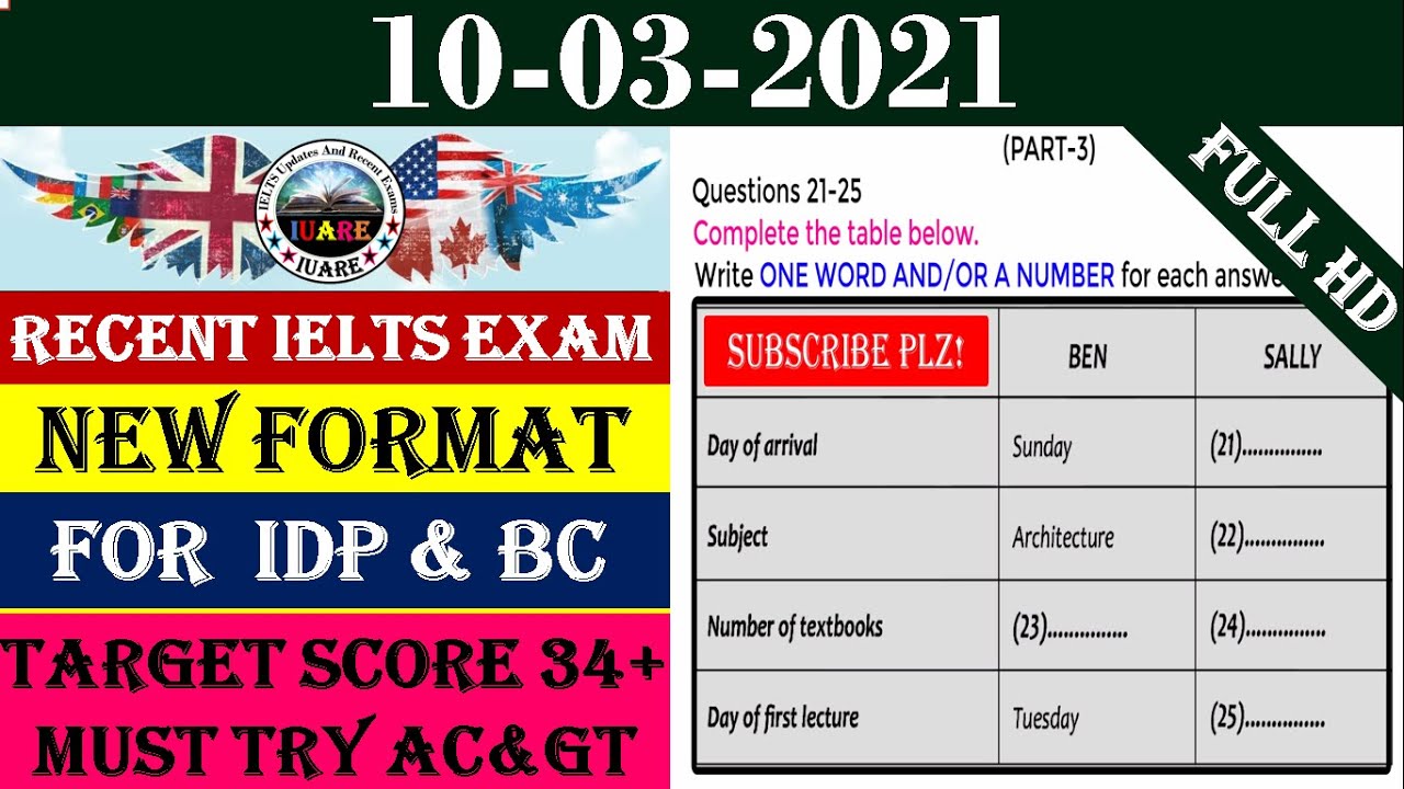 Recent IELTS Exam Listening Test With Answers  IELTS Listening Test 2021  10 03 2021  IELTS