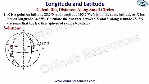 Longitude and Latitude Distances along small circles
