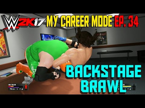 wwe-2k17-backstage-brawl-aj-styles-|-my-career-mode-gameplay-part-34-(mycareer-reaction-ep.-34)