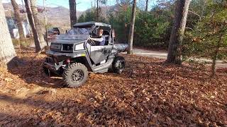 Moving logs with the KANDI UTV e10k