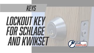 Lockout Key  for Schlage and Kwikset clkupplies.com