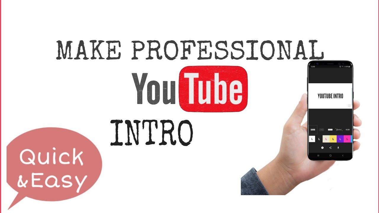 HOW TO MAKE A YOUTUBE INTRO ON YOUR PHONE ð± - YouTube