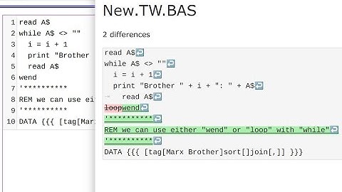 BASIC Anywhere Machine update: CodeMirror + Diff Viewer