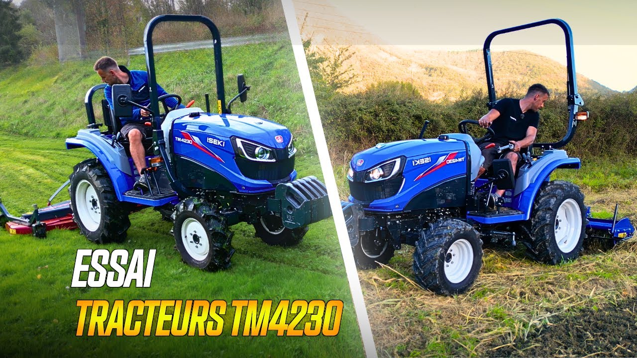 ESSAI test tracteurs ISEKI TM4230 mécanique et hydrostatique