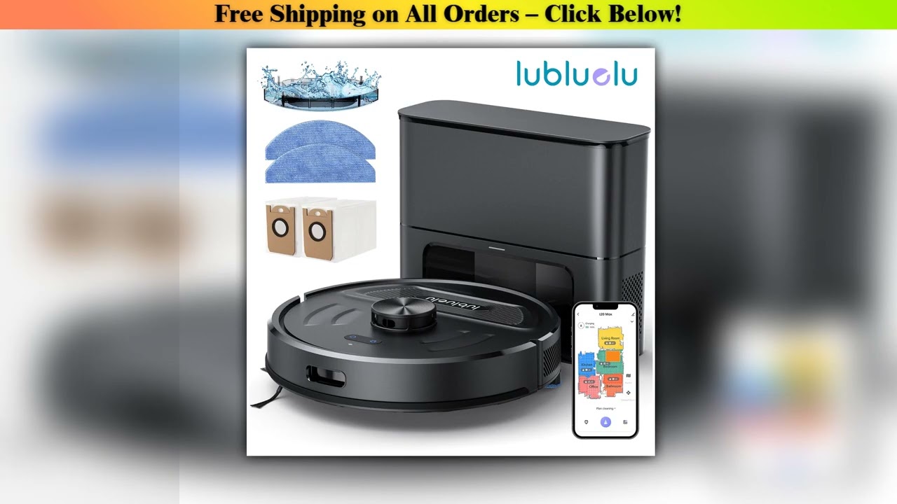 Lubluelu L20Max Self-Emptying 3-in-1 Robot Vacuum Mop - 6000Pa Suction LiDAR Navigation Large Dust