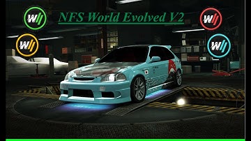 NFS World Evolved V2 daily challenge series (D class win the race, CIVIC EK9) Palmont