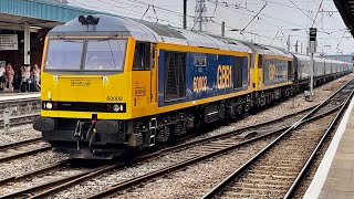 Double head GBRf Class 60 on the 6D99 Drax aes to Doncaster Down Decoy.