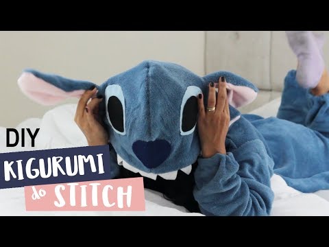 DIY HOW TO MAKE A STITCH KIGURUMI | BLANKET PAJAMA (SUBTITLED)