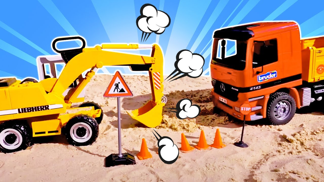 Maglietta Bambino Con Ruspa Scavatore – Leggera, Maniche Corte, Girotondo Classico, Per Piccoli Appassionati Di Cantieri
