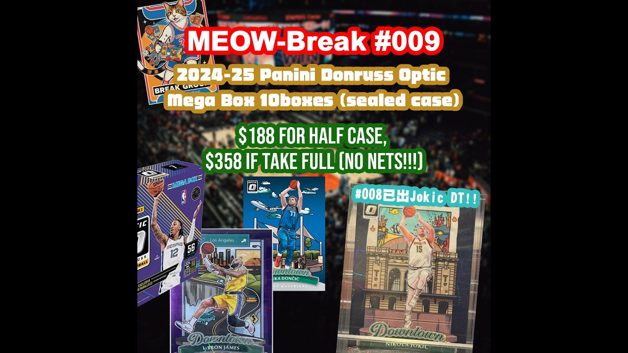 🎈Meow-BREAK #009 🏀2024-25 Panini Donruss Optic Mega Box Full case Break  (From Sealed Case)🎈