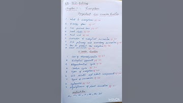 class 12 Bio-botany chapter 7 - ecosystem important questions