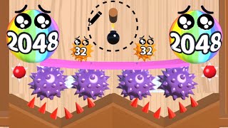 Merge Balls - 2048 Puzzle / 2048 ball merge cool puzzle game /score ( 1024, 2048, 4096, 8192, 2048k screenshot 5