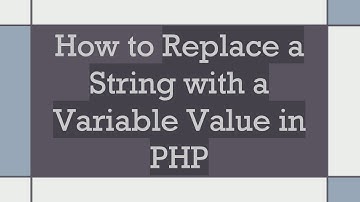 How to Replace a String with a Variable Value in PHP