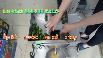 Máy vắt nước cốt chanh tắc (quả quất) tỉ lệ ép kiệt 99% chỉ 1 lần ép