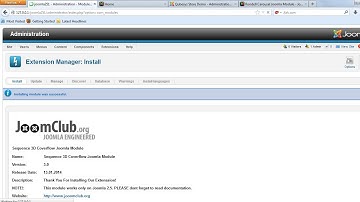 Sequence 3D Coverflow Joomla Module