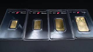 Argor-Heraeus 2g, 5g, 10g & 20g Gold Minted Bars