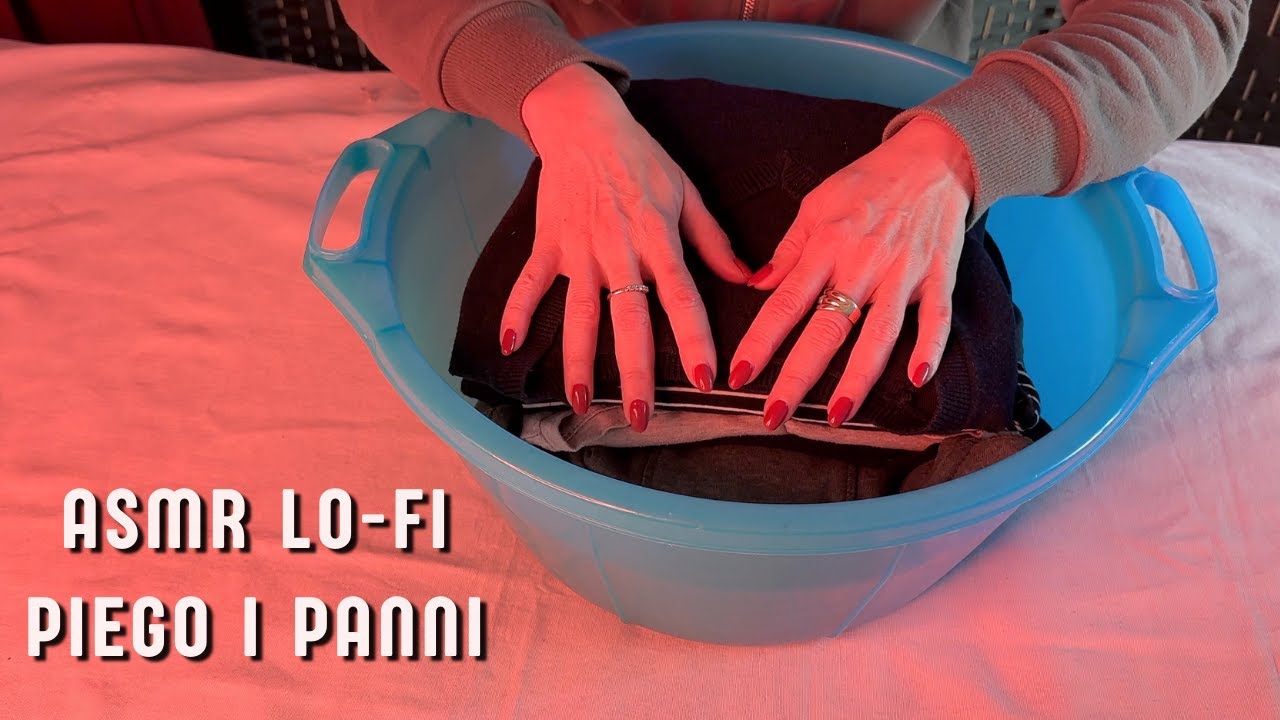 ASMR semplice PIEGO I PANNI (Appena TOLTI dall''ASCIUGATRICE)
