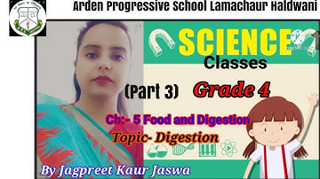 Grade 4 Science Chapter:-5 Food and Digestion (Part 3) video lecture.