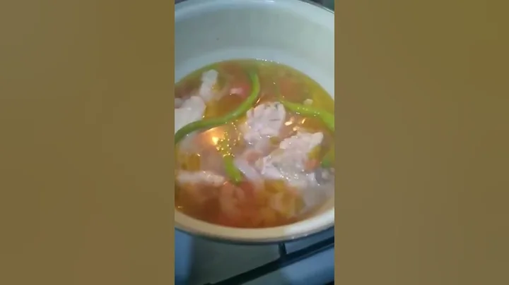 Chicken tinola with chilli leaves #yummy #shorts