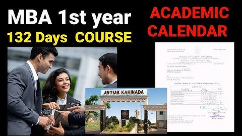 JNTUK MBA SEMESTER 1 ACADEMIC CALENDAR RELEASED