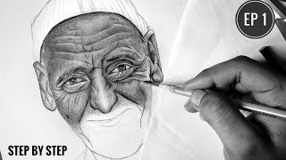 How to draw portrait of old man #portrait How to draw portrait of old man #portrait