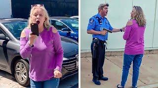 Homophobic Karen Gets INSTANT KARMA From Cop..
