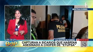 SMP: capturan a presuntos responsables del asesinato de un chofer de la empresa Etupsa 73 (1/2)