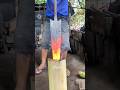 gilding of giant spears using the banana tree method   #blacksmith #metalworking #iron #america