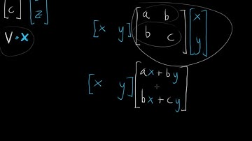 Math Multivariable calculus - Expressing a quadratic form with a matrix