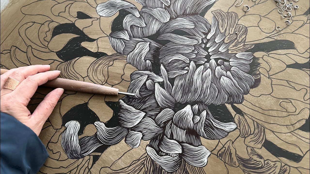 How do I start my new lino project? Chrysanthemum 🥰