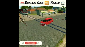 Eartiga Car 🚘🆚️ Train 🚆 😱😱 | #bussid  #busmodforbussid  #bussimulator #bussimulatorindonesia#shorts