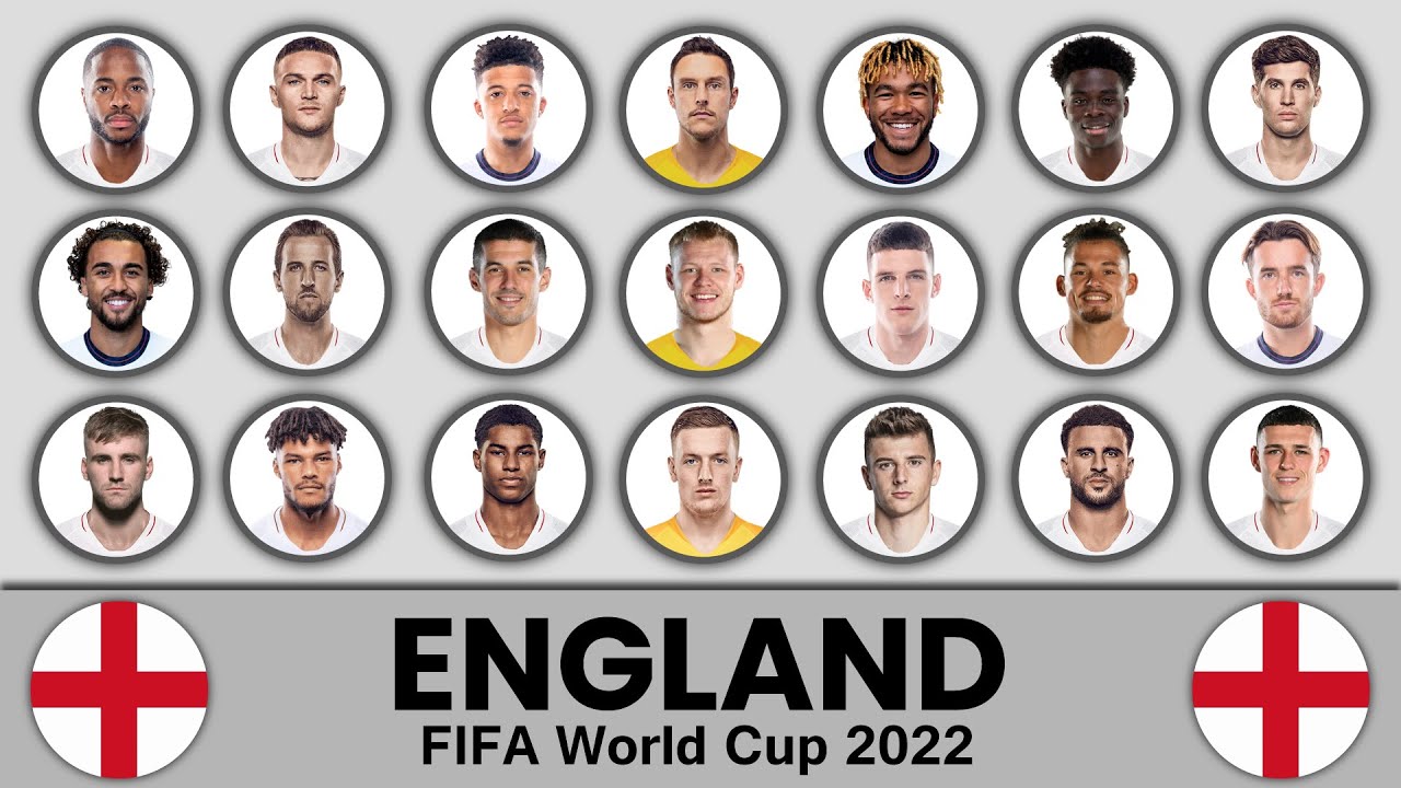 England Football Squad in FIFA World Cup 2022 ☆ England Football Team ☆ FIFA World Cup 2022